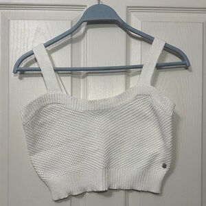 Roxy Off White Knit Women's Crop Top